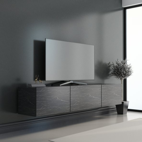 MOBİLYA GEZEGENİ BULLET TV ÜNİTESİ BENDIR MERMER 150 CM