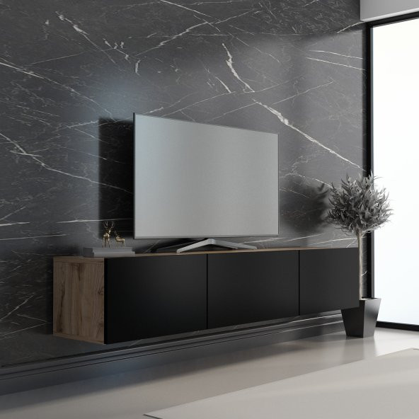 MOBİLYA GEZEGENİ BULLET TV ÜNİTESİ ÇIRAĞAN - SİYAH 150 CM ürün görseli 1