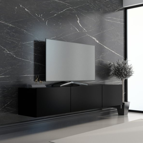MOBİLYA GEZEGENİ BULLET TV ÜNİTESİ SİYAH 150 CM ürün görseli 1
