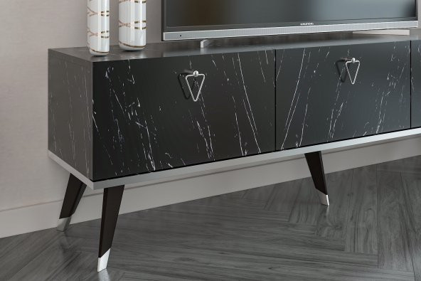 MOBİLYA GEZEGENİ HERMES TV ÜNİTESİ 150 CM BENDİR-GÜMÜŞ - Resim 3