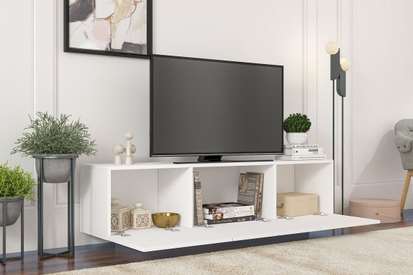 MOBİLYA GEZEGENİ ELANOR TV ÜNİTESİ 160 CM BEYAZ - Resim 3