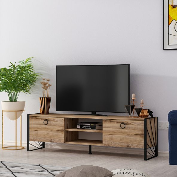 MOBİLYA GEZEGENİ THALİA TV ÜNİTESİ DEMİR AYAK ÇIRAĞAN 150 CM - Resim 3