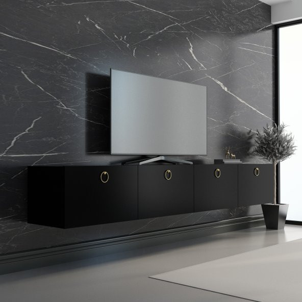 MOBİLYA GEZEGENİ HAMPER TV ÜNİTESİ SİYAH 180 CM ürün görseli 1