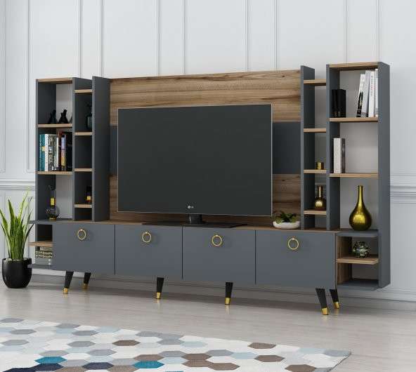 MOBİLYA GEZEGENİ PASTEL X2125 ÇIRAĞAN - ANTRASİT 220 CM - Resim 3