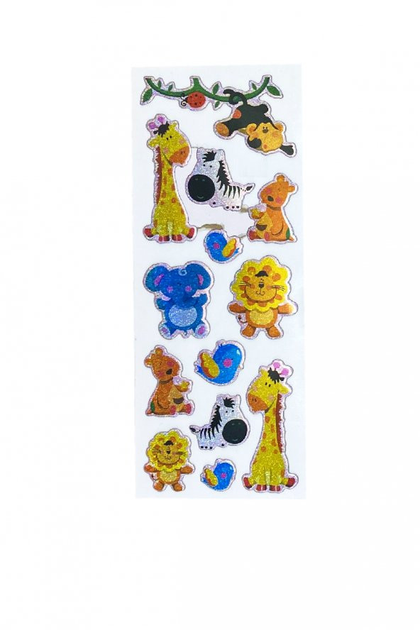 Sticker Kabartmalı Stiker Defter, Planlayıcı Etiket Orman Hayvanları (cb432) 16x7 cm