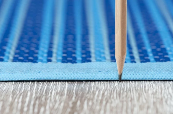 CRAFT HOME KATLANABİLİR PLASTİK HASIR HALI KİLİM KAMP PİKNİK PLAJ PARK BAHÇE TERAS VERANDA MAVİ - 4