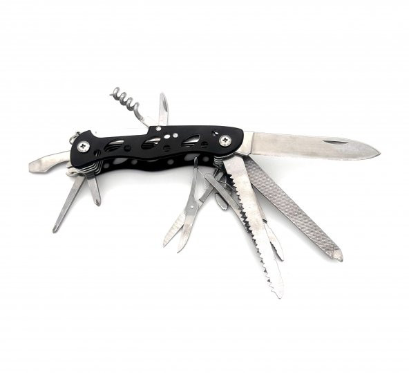 Valkyrie  Çok Amaçlı İsveç Outdoor Kamp Çakısı 111mm Büyük Boy - Paslanmaz Çelik Siyah - 5