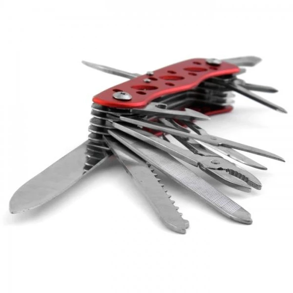 Valkyrie  Çok Amaçlı İsveç Outdoor Kamp Çakısı 111mm Büyük Boy - Paslanmaz Çelik Kırmızı - 3