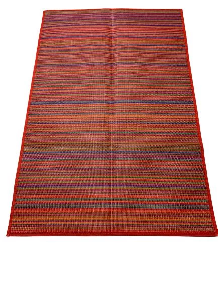 CRAFT HOME KATLANABİLİR PLASTİK HASIR HALI KİLİM KAMP PİKNİK PLAJ PARK BAHÇE TERAS VERANDA KIRMIZI - 9