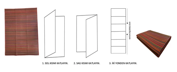 CRAFT HOME KATLANABİLİR PLASTİK HASIR HALI KİLİM KAMP PİKNİK PLAJ PARK BAHÇE TERAS VERANDA KIRMIZI - 5