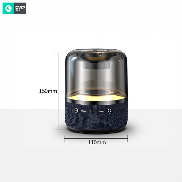 DVIP Q5 Taşınabilir Bluetooth 5.0 Hoparlör TF SD kart, 3,5mm Aux, Sesli Görüşme, RGB Light Show Siyah - 3