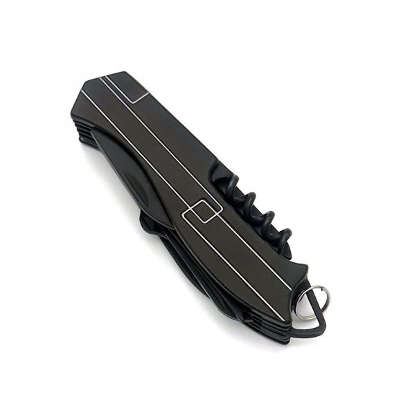 Valkyrie 11 Fonksiyonlu Kamp Cep Çakısı Multitool Siyah - 2