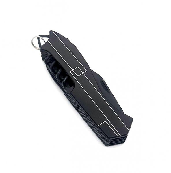 Valkyrie 11 Fonksiyonlu Kamp Cep Çakısı Multitool Siyah - 4