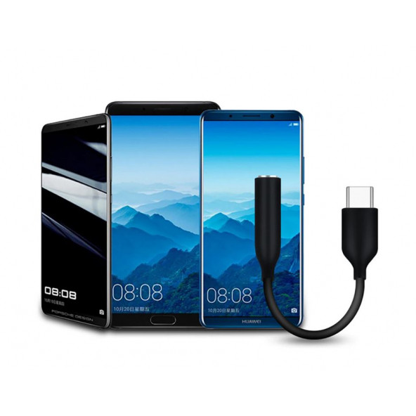Ayex, Samsung TYPE-C İçin 3.5mm Aux, Kulaklık ve Mikrofon Adaptörü Siyah - 5