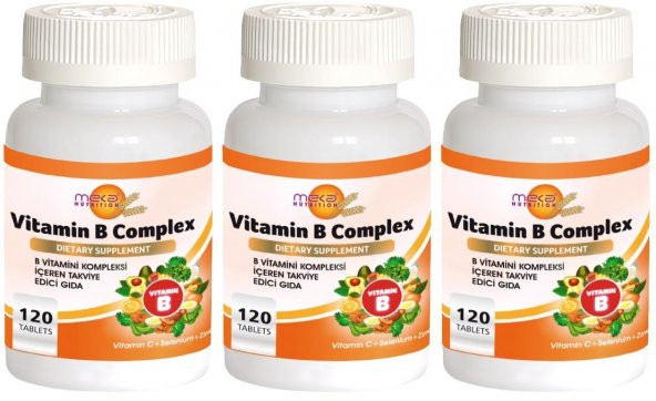 Meka Nutrition B Vitamini Kompleksi 3x120 Tablet Vitamin B Complex