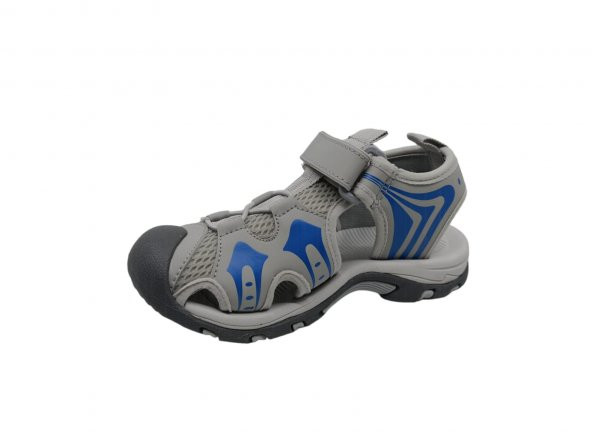 Jump 50100 Erkek Çocuk Gri Bantlı Burnu Kapalı Spor Sandalet - 3