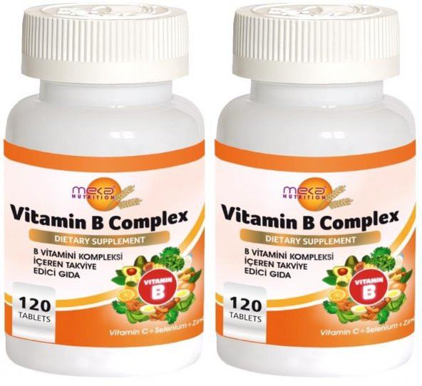 Meka Nutrition Vitamin B Complex 2x120 Tablet B Vitamini Kompleksi