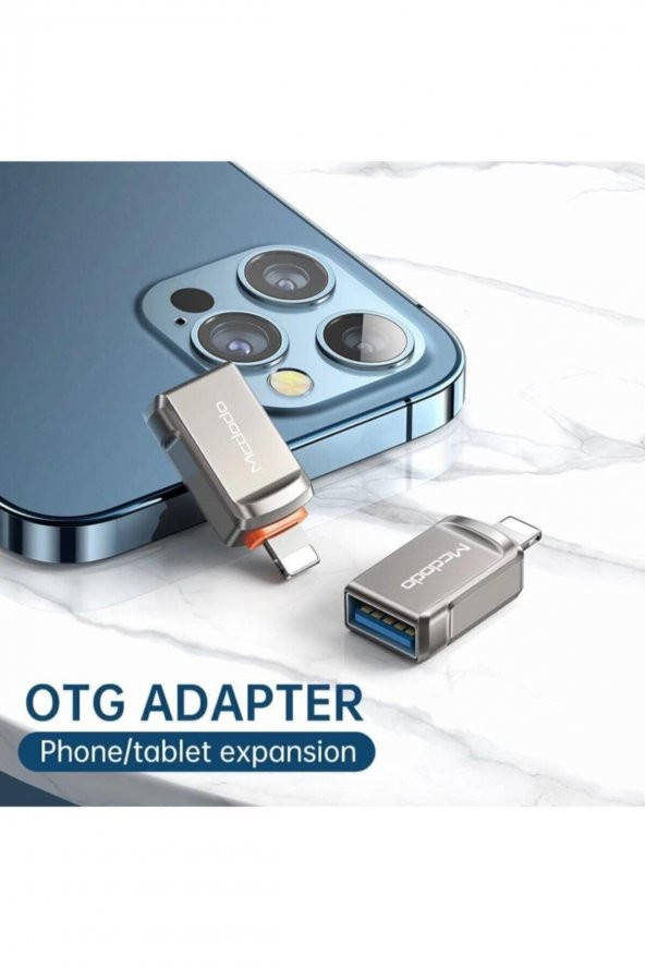 Ot-8600 Iphone Için Otg Veri Data Aktarımı Için Adaptör Lightning Alüminyum Yüksek Kalite