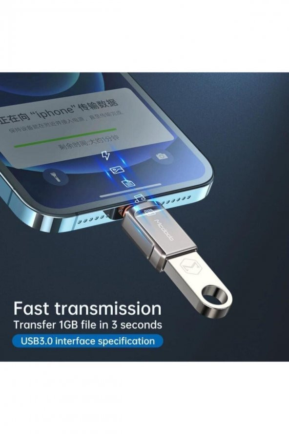 Ot-8600 Iphone Için Otg Veri Data Aktarımı Için Adaptör Lightning Alüminyum Yüksek Kalite - 2