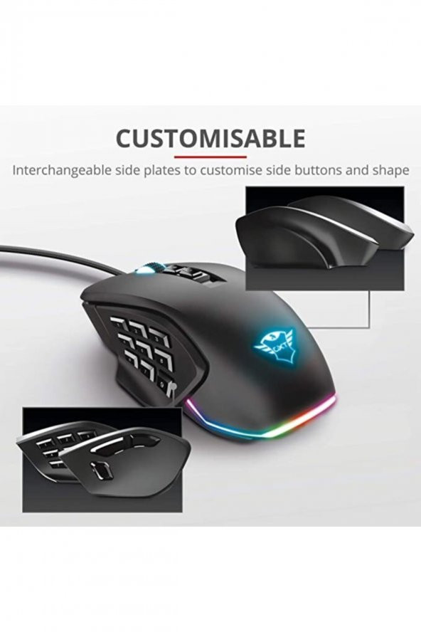 Gaming Mouse Gxt 970 Morfix Kişiselleştirilebilir Gaming Mouse 4 Manyetik Yan Plaka 10.000 Dpi