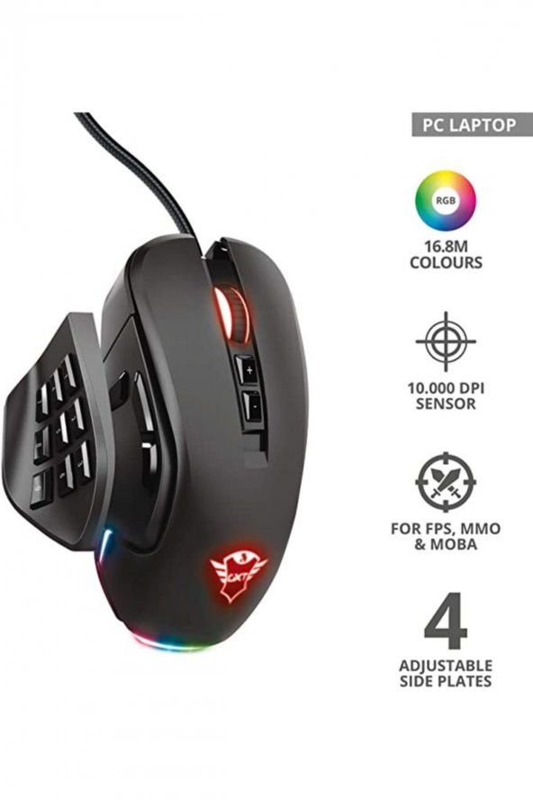 Gaming Mouse Gxt 970 Morfix Kişiselleştirilebilir Gaming Mouse 4 Manyetik Yan Plaka 10.000 Dpi - 2
