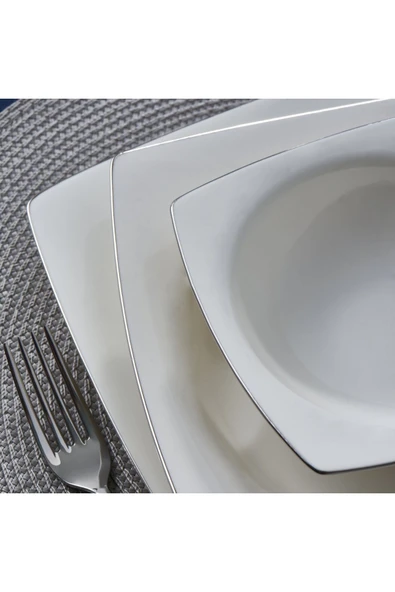 Carolıne 62 Parça Kare Bone Yemek Takımı - 220 - 4