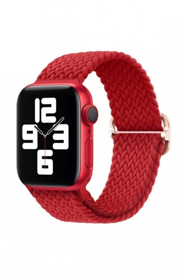 Apple Watch Kordon 3 4 5 6 7 Se 42mm 44mm 45mm Uyumlu Örgü Tokalı Kordon