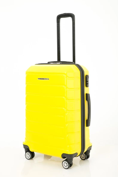 LAS VEGAS POLO CLUB Abs Kabin Orta Büyük Ve Makyaj Boy 4'lü Travel Valiz Bavul Seti - 3