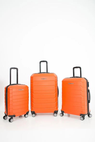 LAS VEGAS POLO CLUB Abs Kabin Orta Büyük Ve Makyaj Boy 4'lü Travel Valiz Bavul Seti - 9