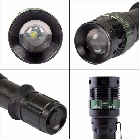 Valkyrie Cree Q5 Uzun Menzil El Feneri - Zoom - AAA Destekli - 4