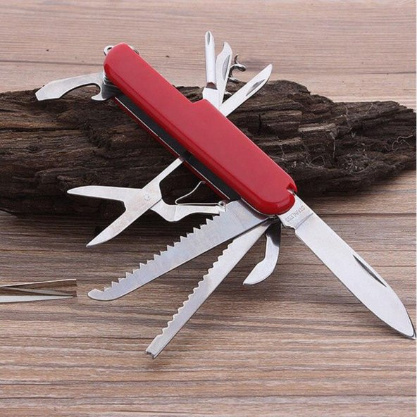 Valkyrie 11 Fonksiyonlu İsviçre Outdoor Kamp Cep Çakısı - 11