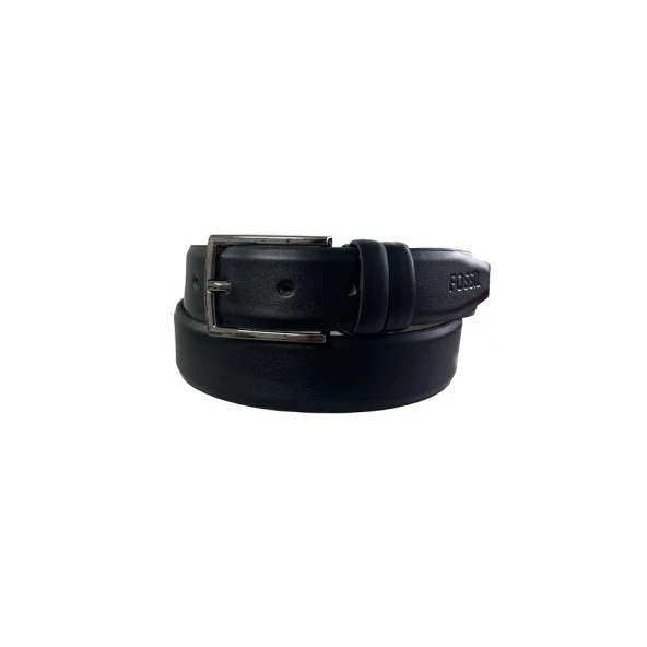 Fossil Siyah Düz Klasik 3,5 cm Erkek Kemeri-130CM - 2