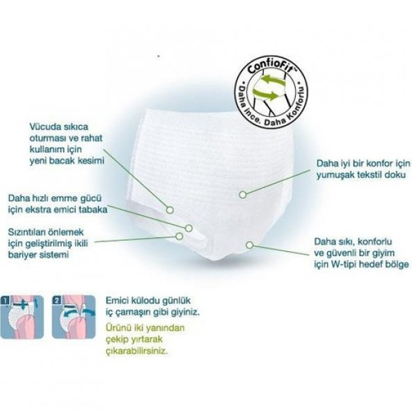 Tena Proskin Pants Ekstra 6 damla Emici Külot Orta Boy Medium 30lu 4 paket / 120 adet - 2