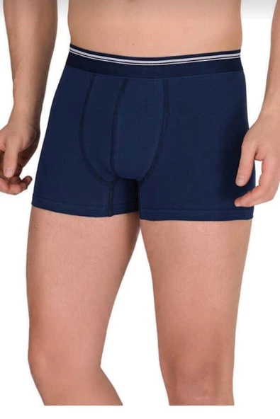 BERRAK 1097 ERKEK LİKRALI DÜZ BOXER 6 ADET  XL LACİVERT