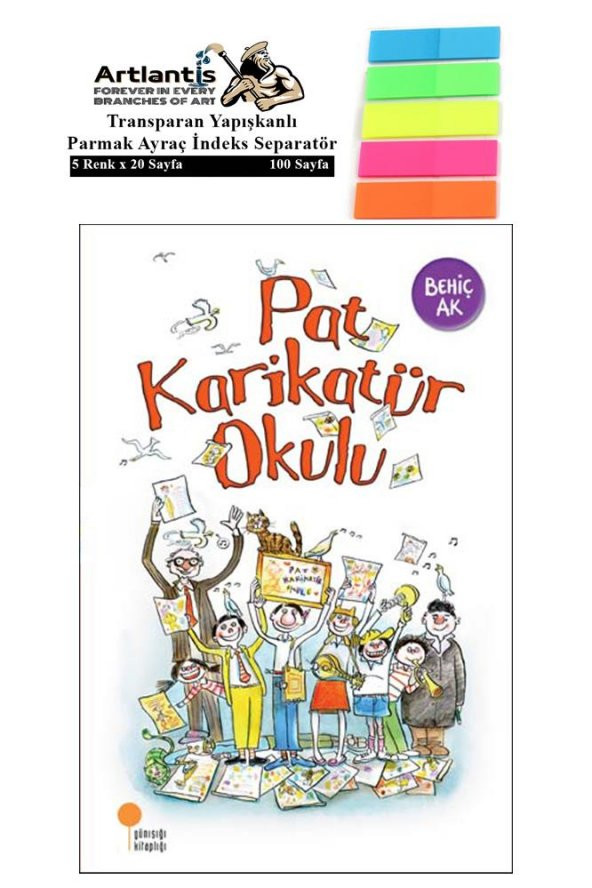 Pat Karikatür Okulu Adam Behiç Ak 88 Sayfa Karton Kapak 1 Adet Fosforlu Transparan Kitap Ayraç 1 Paket