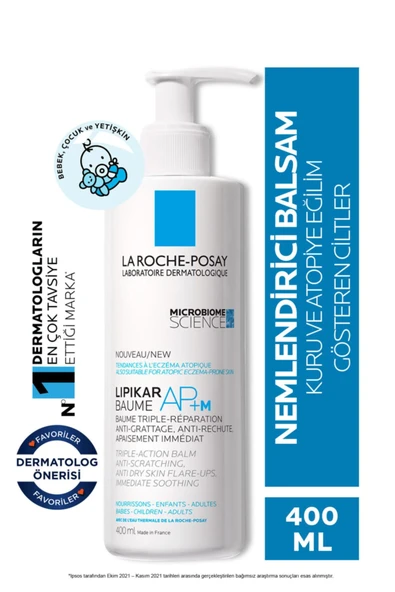LA ROCHE POSAY Lipikar Baume APM+ Çok Kuru ve Atopiye Eğilim Gösterebilen Ciltler için Nemlendirici 3337875696548