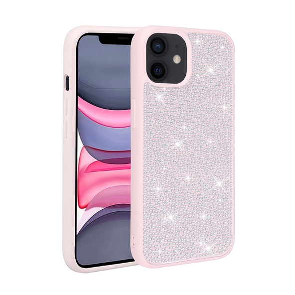 Vendas iPhone 11 Uyumlu ( iPhone 11 ) Ston Serisi Parlak Taşlı Fashion Tasarımlı Silikon Kılıf