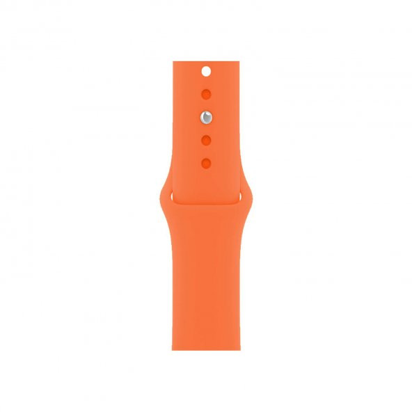 ScHitec 42-49mm Yeni Nesil Apple Uyumlu Akıllı Saat Kordonu Silikon Turuncu