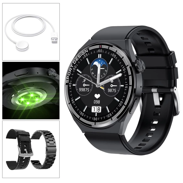 WATCH AKILLI SAAT IOS ANDROID KABLOSUZ ŞARJ BLUETOOTH H4 MAX