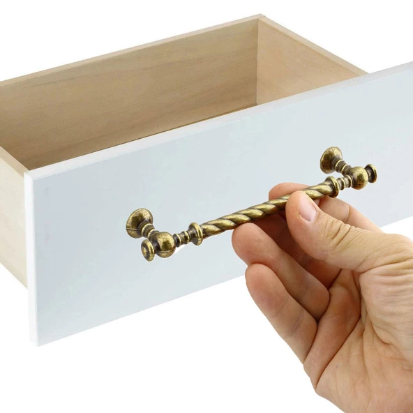 Burgu Eskitme Antik Sarı(128 mm-12.8 cm) Metal Mobilya Mutfak Çekmece Dolap Kulpu Kulbu Kulpları - 4