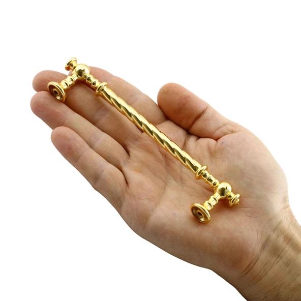 Burgu Mobilya Mutfak Dolabı Çekmece Dolap Kulpu Kulbu Altın Gold (128 MM-12.8 CM) Metal Kulpları - 4