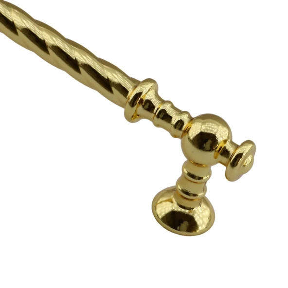 Burgu Mobilya Mutfak Dolabı Çekmece Dolap Kulpu Kulbu Altın Gold (128 MM-12.8 CM) Metal Kulpları - 5