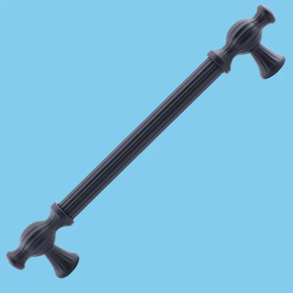 Kesir Mobilya Mutfak Dolabı Çekmece Dolap Kapak Kulpu Kulbu Siyah (128 MM-12.8 CM) Metal Kulpları - Resim 6