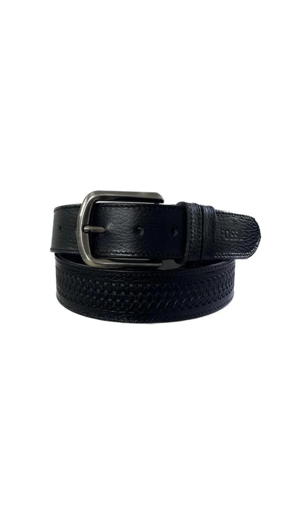 Fossil 4cm Siyah Hakiki Deri Spor Erkek Kemeri -130CM - 2