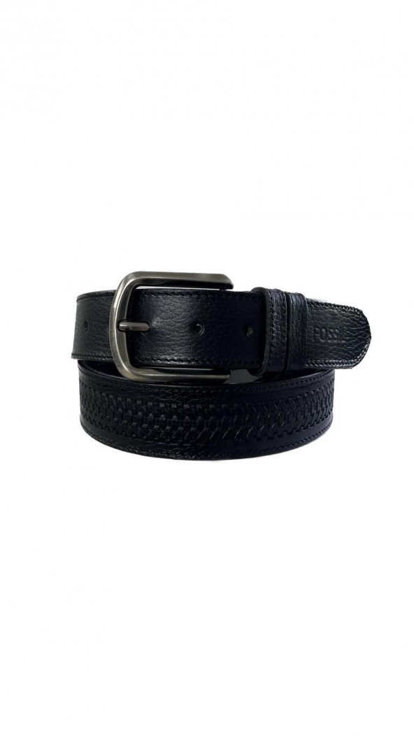 Fossil 4cm Siyah Hakiki Deri Spor Erkek Kemeri-115CM - 2