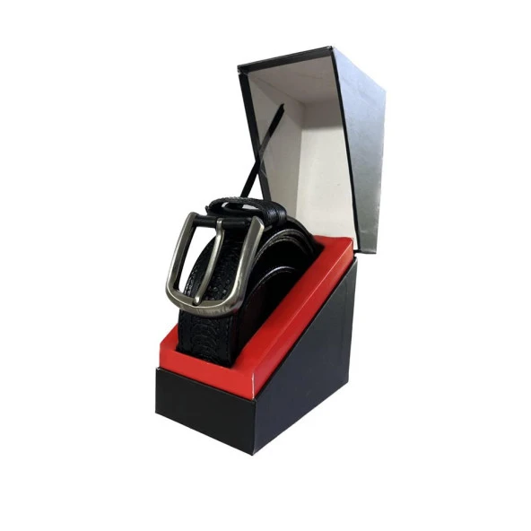 Fossil 4cm Siyah Hakiki Deri Spor Erkek Kemeri -120CM - Resim 5