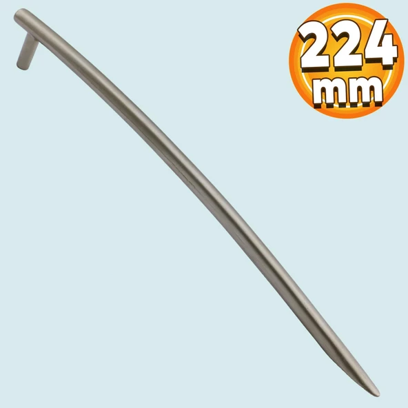 Mobilya Mutfak Dolabı Çekmece Dolap Kapak Kulpu Kulpları Kulbu Saten (224 MM-22.4 CM) Metal Kulp