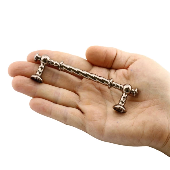 Burgu Mobilya Mutfak Dolabı Çekmece Dolap Kapak Kulpu Kulpları Kulbu Bronz (96 MM-9.6 CM) Metal Kulp - 5