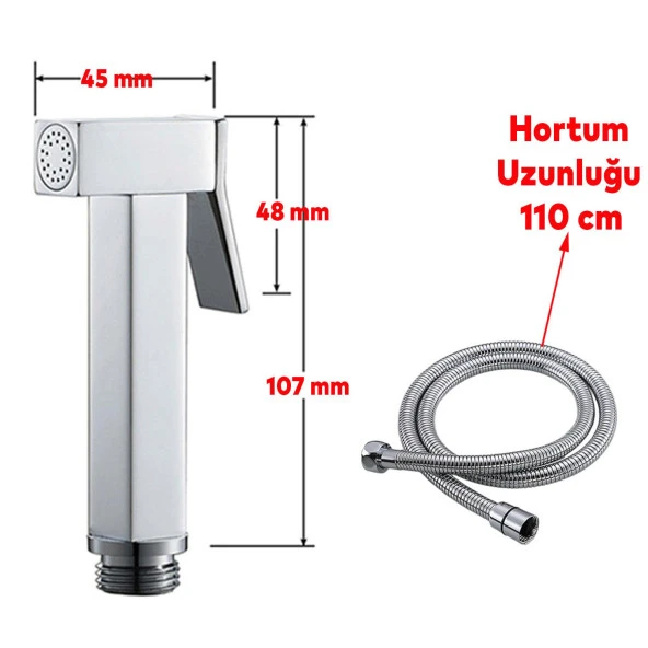 Ara Musluk Filtreli Metal Lüks Tuvalet WC Banyo Klozet Bide Taharet Musluğu Bebek Hayvan Araba Yıkama Musluğu - Resim 3