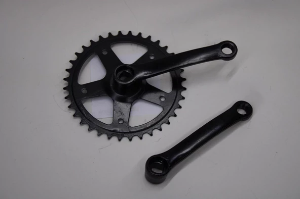 BMX BİSİKLET 32 T AYNAKOL KÖŞELİ MODEL SİYAH RENK BMX ORTA DİŞLİ - 4